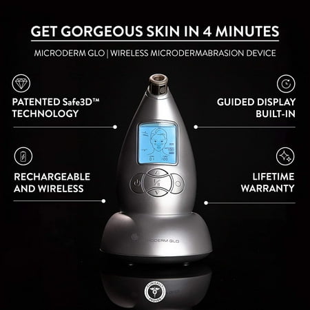 Microderm GLO Diamond Microdermabrasion Machine and Blackhead and Pore Vacuum Tool