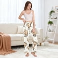 thumbnail image 5 of Dailycode Women's Pajama Pants Wide Leg Lounge Pj Bottoms With Pockets Cute Capybara and Dots, 5 of 7