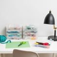 thumbnail image 2 of IRIS USA Pencil Case Box Storage Organizer for Beads, Pens, and Art Supplies, 6Pk, Clear, 2 of 7