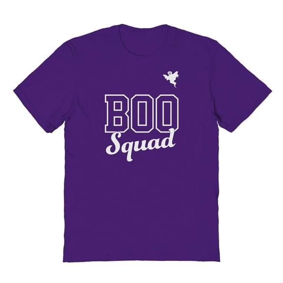 Halloween Boo Squad Jersey Graphic Purple Men's Cotton T-Shirt