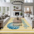thumbnail image 3 of Starfish Shell Coastal Area Rugs 5'x7', Washable Small Throw Rugs for Laundry Room Playroom, Summer Nautical Striped Farmhouse Indoor Outdoor Rug Non-Slip Low Pile Carpet Runner Reversible Floor Mats, 3 of 8