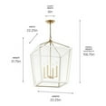 thumbnail image 4 of 52620CPZWH-Kichler Lighting-Delvin - 4 Light Pendant In Traditional Style-31.75 Inches Tall and 22.25 Inches Wide-Champagne Bronze/White Finish, 4 of 7