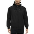 thumbnail image 5 of Horkkom Fleece Hoodie Men Fuzzy Drawstring Zip Up Hoodie Warm Long Sleeve Winter Jackets S, 5 of 7