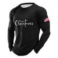 thumbnail image 4 of Letdown Mens Spring Shirt Long Sleeve Letter Print T-Shirt Fashion Casual Pullover Shirts Soft Stretch Tees Tops (Black, L), 4 of 4