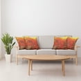 thumbnail image 4 of Ambesonne Orange Throw Pillow Cover 4 Pack, Grunge Retro Mosaic, 16", Orange Yellow, 4 of 7