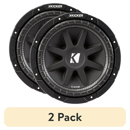 (2 pack) New Kicker 43C104 10-inch 300 Watts Max Power Single 4 Ohm Car Subwoofer
