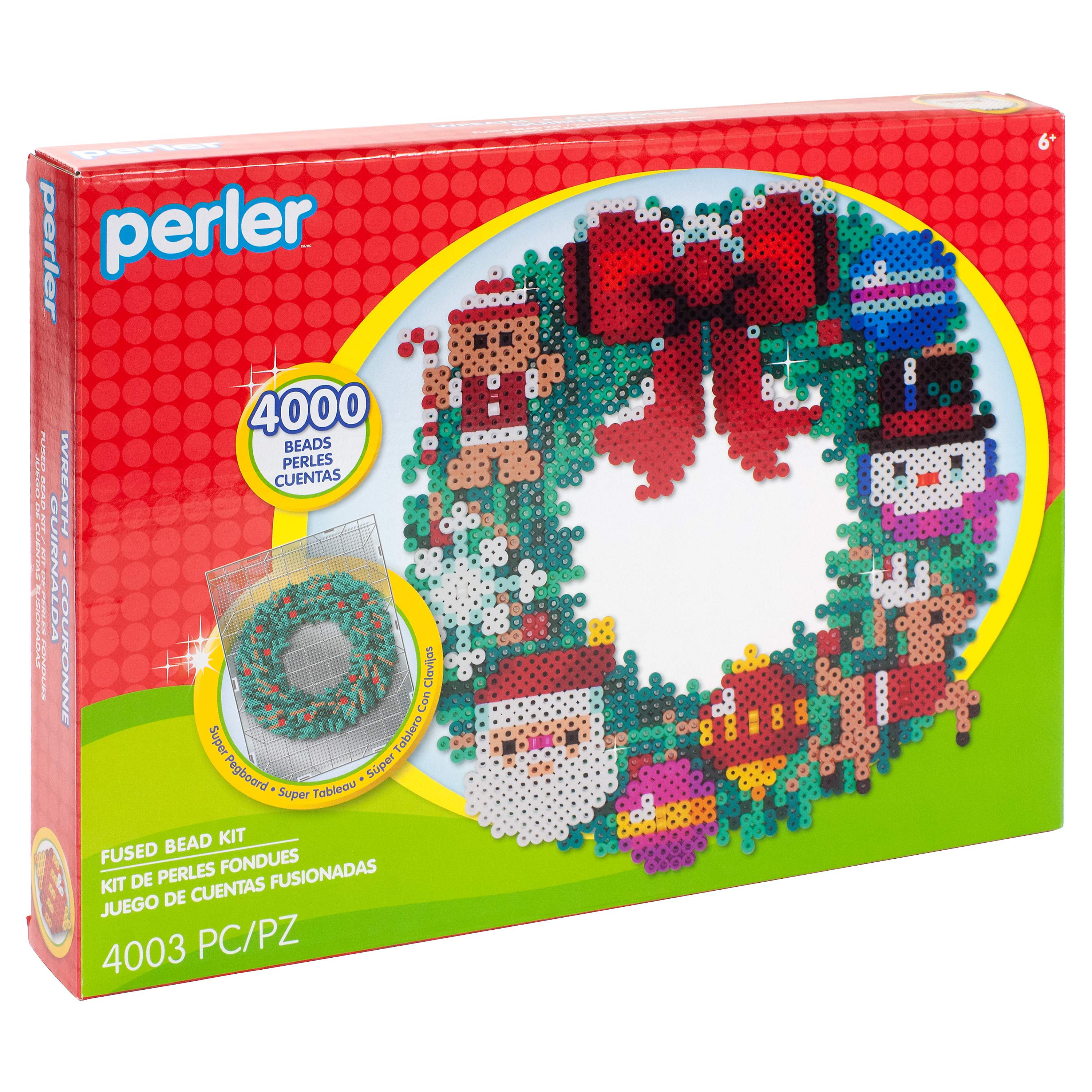 3D Holiday Wreath Fused Bead Kit, Ages 6 up, 4003 Pieces - Walmart.com