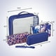 thumbnail image 5 of Set de bolsitas de tocador y cosméticos Conair, 5 piezas, Blue Palm, 5 of 5