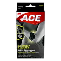 ACE Brand Kinesiology Elbow Support, 3 Adhesive Supports, Ideal for Sports, One Size