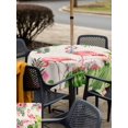 thumbnail image 5 of Outdoor Tablecloth with Umbrella Hole for Patio/Picnic/Party/Camping, Summer Flamingos Waterproof Table Cloth Square Cover Washable, Tropical Pink Botanical Flowers Cactus (60"x 60"), 5 of 8
