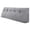 Grey, variant on Striped Fuzzy Wedge Headboard Pillow, Ergonomic Triangular Bed Backrest Bolster Pillow with Neck Roll, Washable Reading Support Cushion (Blue, 32×8×20 Inches)