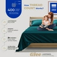 thumbnail image 4 of THREAD SPREAD Full Size Sheets Cotton - 400 Thread Count 4 PC 100% Cotton Full Size Sheet Sets, 16” Deep Pocket Full Size Sheets Set, Ultra Soft, Cooling Full Sheet Set, Luxury Hotel Sheets (Teal), 4 of 9