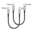thumbnail image 3 of 5 Packs Guitar Effect Pedal Flat Patch Cables 6 Inch Length with 1/4 Inch Right Angle Connectors Patch Cable, 3 of 5
