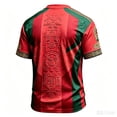 thumbnail image 4 of Mexico 2026 Soccer Cup Style V-Neck Jersey for Men, Short Sleeve Breathable Top with Vintage Totem & Sun Stone Graphic, Lightweight Athletic Shirt, 1 PC Red XXXL, 4 of 4