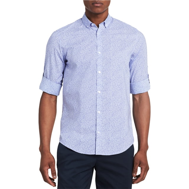 Camisa con Botones florales Calvin Klein para hombre color morado extragrande