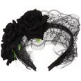 thumbnail image 2 of Elegant Flower Lace Headband with Roses for Women – Durable Floral Hair Accessory for Parties, Cosplay, Celebrations, Homecoming and Dance Events, 2 of 5