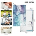 thumbnail image 3 of Blue and Purple Marble 2 PCs Cotton Hand Towels Absorbent Face Towel Soft Breathable Towel Set for Bathroom Kitchen Hotel Gym Decoration, 3 of 8