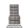 thumbnail image 2 of Soft Linen Luxury 8 Piece Towel Set, 2 Bath Towels 2 Hand Towels 4 Washcloths, 100% Cotton Turkish Towels for Bathroom, Dark Gray Towel Sets, 2 of 10