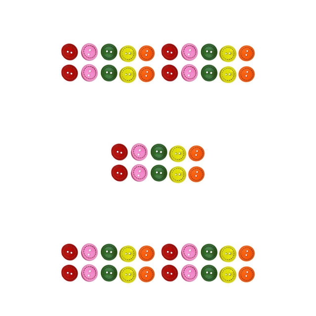 Sonducket Botones de mixtos Botón de agujeros para coser 15/20x25mm Juego 25mm/50 piezas Type2 NO2