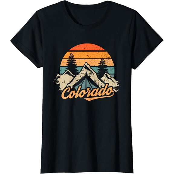 Colorado Tee - Retro Vintage Mountains Nature Hiking T-Shirt
