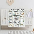 thumbnail image 2 of Types of Sharks Blanket Gifts for Women Adult Swaddle Friend Super Soft Warm Fuzzy Cozy Lightweight Throw Blankets for Home Bed Couch Sofa 30"x40" for Baby/Pets, 2 of 6