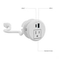 thumbnail image 4 of 2-inch Desktop Power Grommet with AC Outlet and USB-A/USB-C Ports in White, 4 of 6