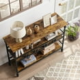 thumbnail image 4 of 43" Industrial Console Table - 3-Tier Narrow Design for Entryway, Living Room, 4 of 8