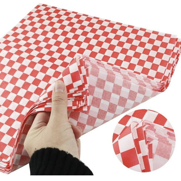 Choice 9 x 12 Red Check Basket Liner / Deli Sandwich Wrap Paper