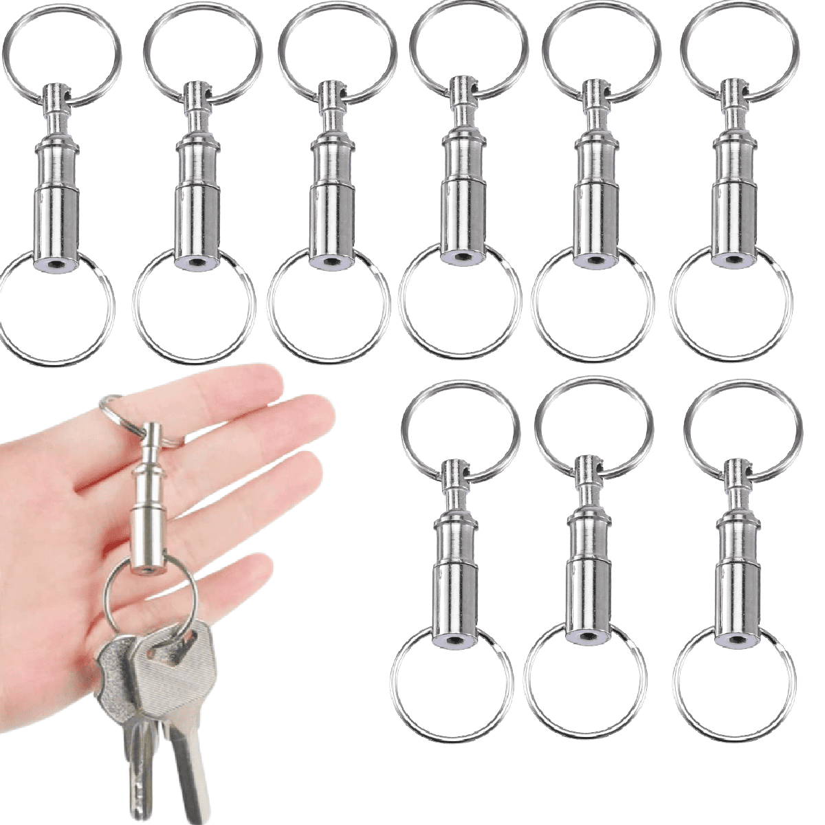 SEWOART double ring key fob chain link keychain key chain rings