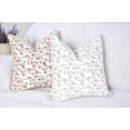 thumbnail image 5 of Floral Throw Pillow Covers Vine & Flowers Cushion Covers Rustic GrandMillennial Vintage Style Pillow Cases Home Decor for Sofa Couch Bed 20”x20” Set of 2 Cream White & Brown Classic Botanical Design, 5 of 8