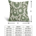 thumbnail image 5 of Sage Green Pillow Covers 16x16 Set of 2 Spring Summer Floral Minimalist Art Geometry Flower Modern Style Decorative Throw Pillow Cases Outdoor Farmhouse Decor for Sofa Couch Bed, 5 of 6