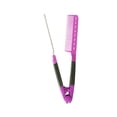 thumbnail image 1 of Peine alisador de cabello, herramienta de peluquería, plegable, profesional, fácil de transportar, peine plano para uso doméstico. Púrpura, 1 of 8
