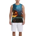 thumbnail image 6 of Rocae Spooky Halloween for Men's Basketball Jersey Lightweight and Breathable Athletic Tank Top,Quick-Drying Sports Jersey Small, 6 of 9