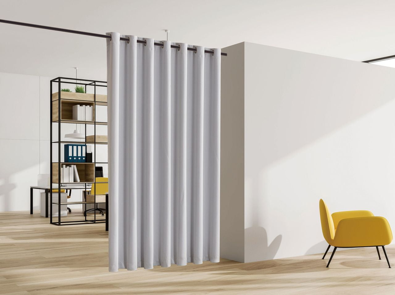 living room curtain divider