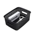thumbnail image 3 of Thinkspace Plastic Weave Bin, Small, Black, Pack of 3, 3 of 4