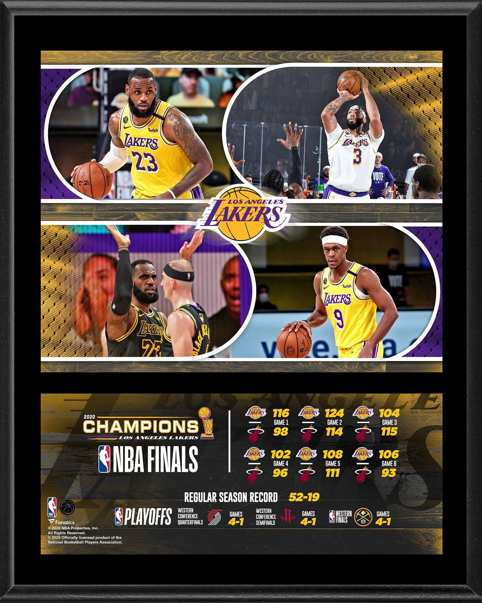 Los Angeles Lakers 12 X 15 2020 Nba Finals Champions Team Sublimated Plaque Walmart Com Walmart Com