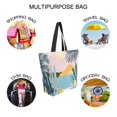 thumbnail image 7 of FORMRS Womens Canvas Tote Bag with Zipper Inner Pocket Shoulder Handbag, Boho Style Sun, 7 of 7