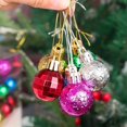 thumbnail image 4 of Juego de 12/60 minibolas navideñas de 3 cm para colgar en el árbol de Navidad, adornos de bolas de colores para fiestas en casa y Año Nuevo, 4 of 5