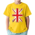 thumbnail image 1 of TAIAOJING T-Shirts Polyvalents Garçon Fille Impression Manches Courtes Col Rond T-Shirts Haut Drapeau Vintage pour Nourrisson à Adolescent Coupe Décontractée Léger Tenue Quotidienne, 1 of 3