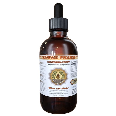 California Poppy and Passionflower Tincture, California Poppy (Eschscholzia Californica) Aerial Parts, Passionflower (Passiflora Incarnata) Leaf and Stems Liquid Extract, Herbal Supplement 2 oz