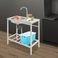thumbnail image 6 of Utility Laundry Sink Kitchen Stainless Steel Single Bowl Sink Washing Station, 6 of 13