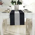 thumbnail image 1 of Camino de mesa negro de 180 cm con purpurina y diamantes plateados para mesa de cocina, mesa de café, tocador, decoración de armario de vinos (32 x 180 cm, negro), 1 of 4