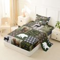 thumbnail image 2 of Castle Fairy Rustic Bear Deer Twin Sheets 3pcs,Vintage Camo Animal Bedding,Olive Tan Cream,1 Fitted Sheet, 1 Flat Sheet and 1 Pillowcase, 2 of 6