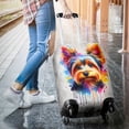 thumbnail image 3 of Watercolor Drip Yorkshire Terrier Pop Art Colorful Portrait Artwork Travel Luggage Cover Yorkie Dog Lover Gifts Suitcase Dust Protective Decor - 01009, 3 of 5