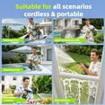 thumbnail image 4 of Cordless Pressure Washer Battery Operated, 1200PSI 3.0 GPM Portable Cordless Power Washer with 6-in-1 Nozzle, Foam Cannon, 96V Battery&Charger; Handheld Pressure Washer for Home, Car, Yard, 4 of 8