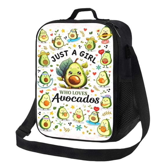 Avocado Lunch Bag Insulated Thermal Lunch Box with Shoulder Strap & Handle for Women and Men