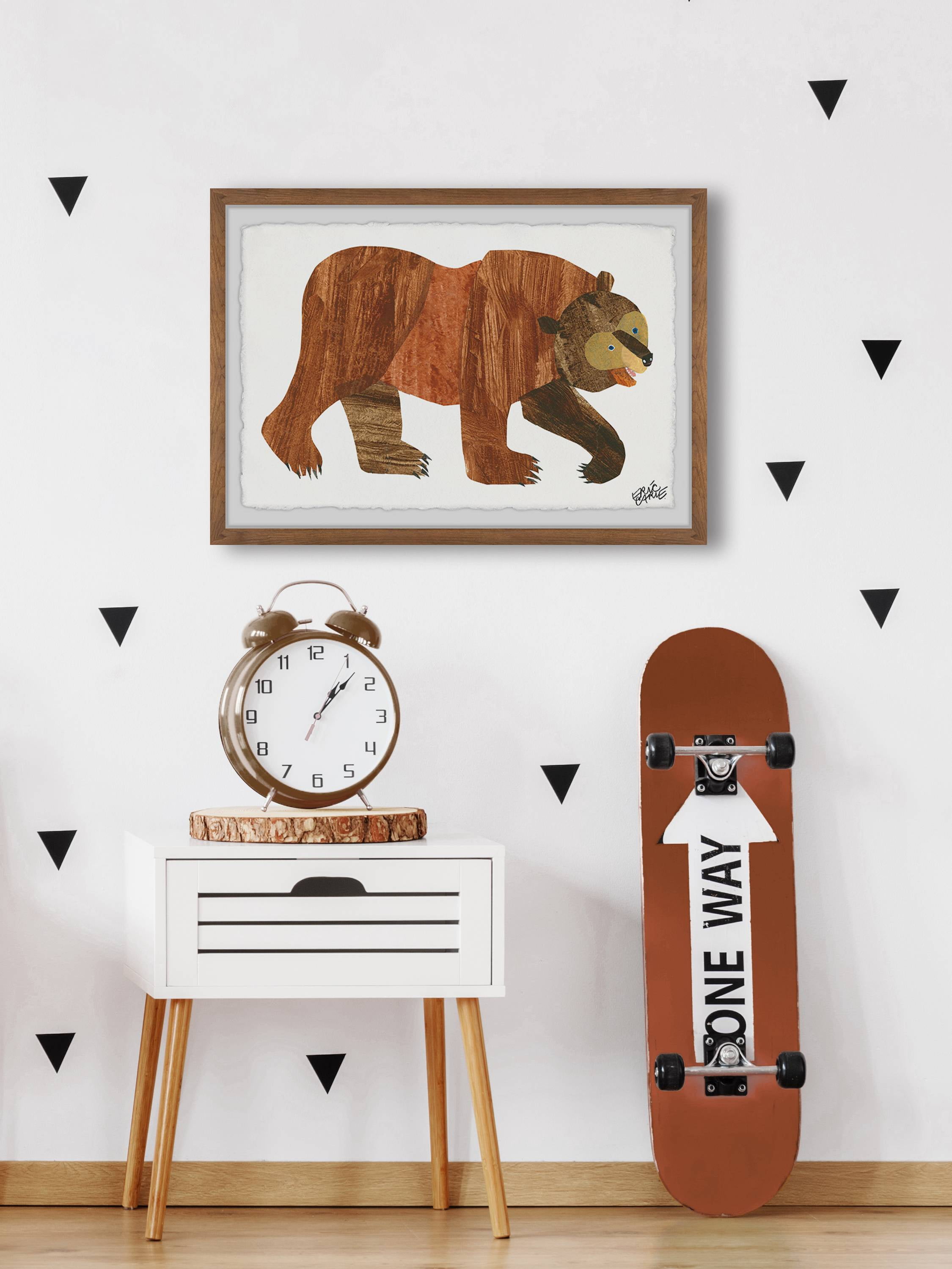 Marmont Hill Brown Bear By Eric Carle Framed Wall Art, 12.00" x 1.50"