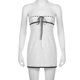 thumbnail image 4 of Vestido Sin Tirantes Mini vestido ajustado de mujer Jacquard Lace Up Sexy Tube Top Dress Clubwear (Blanco M) Ygjytge para Mujer Blanco T 20, 4 of 9