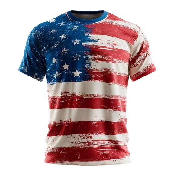 XAOFW 250th Anniversary T Shirt For Man Crew Neck Casual Tee Everyday Comfort Short Sleeve T-Shirts Holiday Celebration Stylish Top