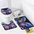 thumbnail image 4 of Wildflowers Butterfly Shower Curtain Sets with Rugs 4 Piece Rustic, 4 of 8